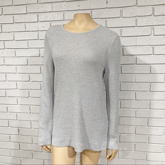 Eileen Fisher Women’s Gray Shimmer Sweater - Picture 8 of 10